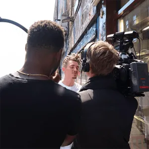 Behind the scenes fiming for branded entertainment YouTube show the Munch Club.