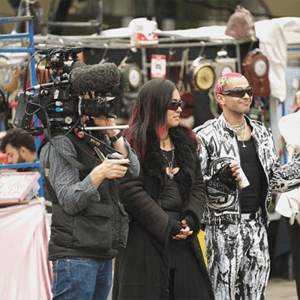 Behind the scenes of the video production for branded fashion show Street Style Show Down for YouTube.